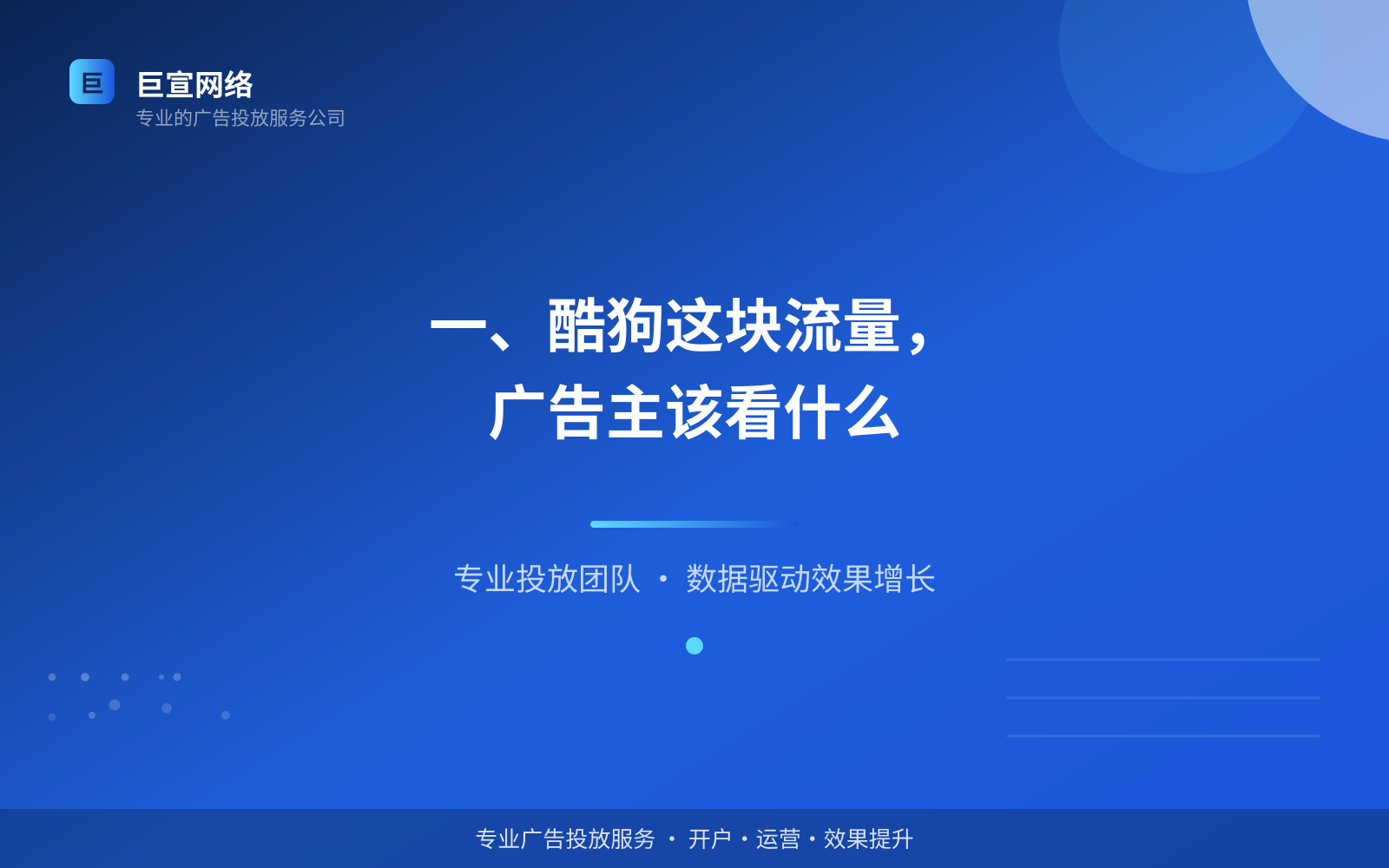 一、酷狗这块流量,广告主该看什么(投放总览) 酷狗广告投放:酷狗如何开通推广账户?